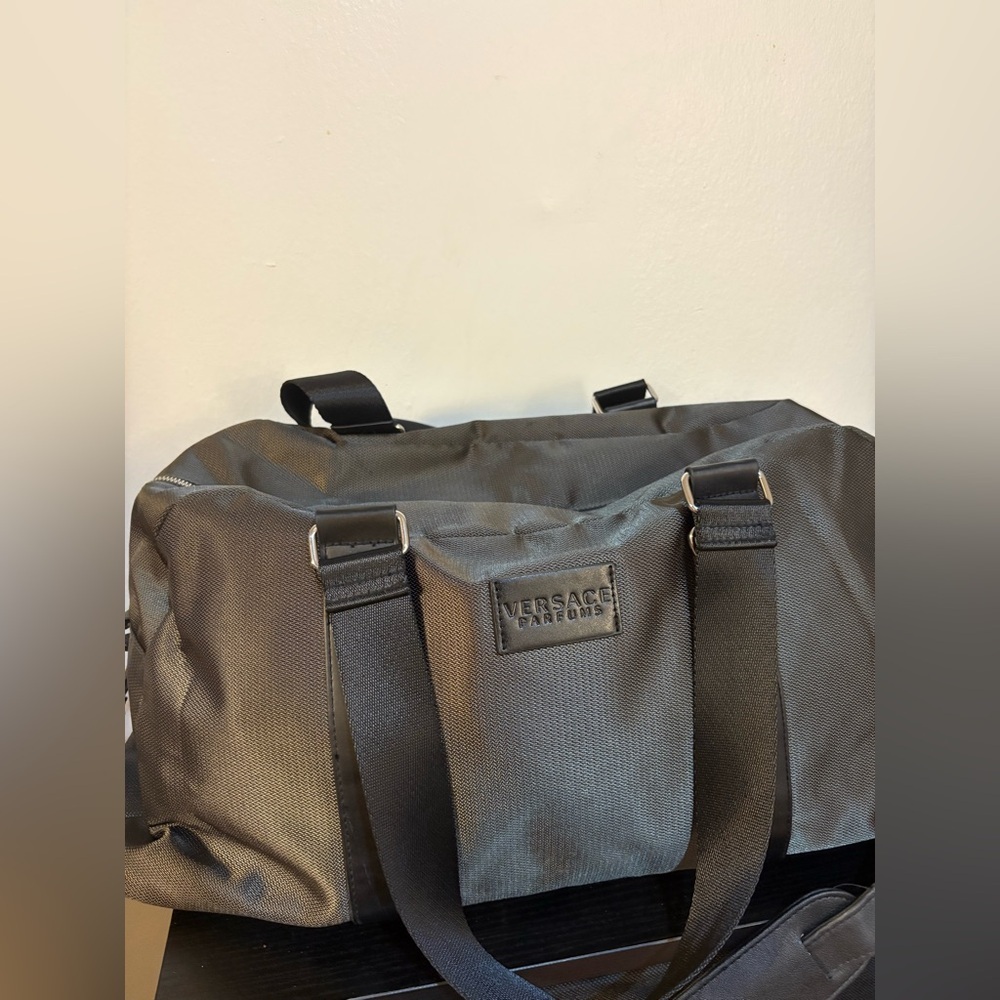 Versace  ‎ Parfums  Black Duffel Bag